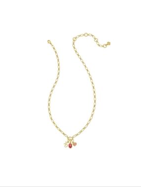 New!Kendra Scott Henley Charm 14K Gold Paperclip Link Necklace Cottagecore Y2K